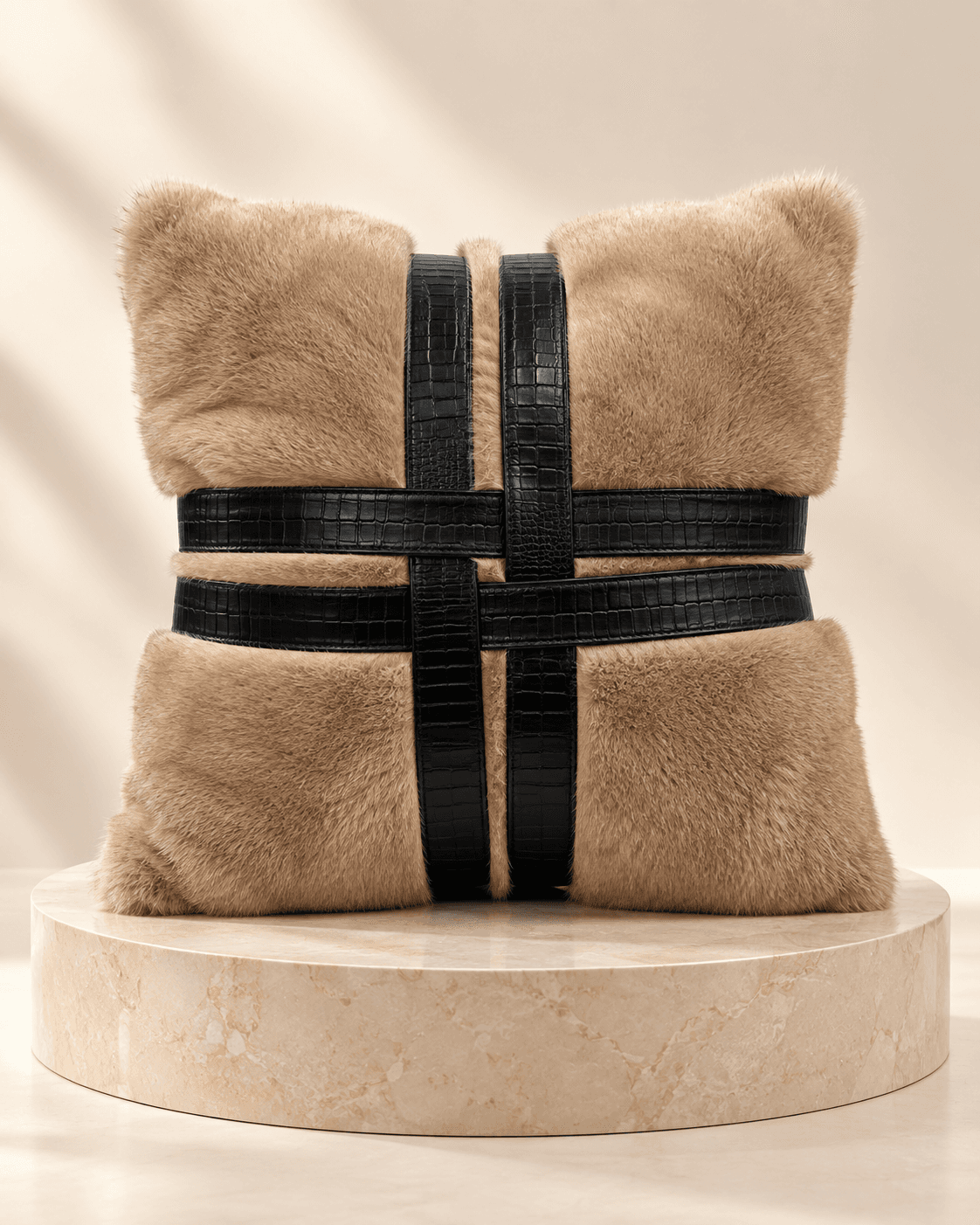 Sable Cross Cushion