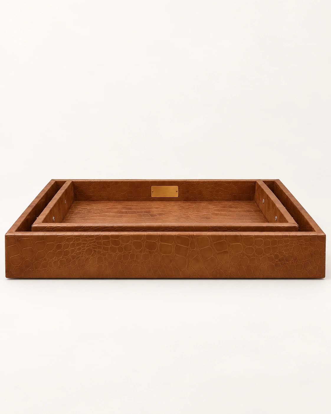 Russet Croc Tray Set
